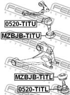 0520-TITU - Sworzeń wahacza FEBEST /przód górny/ MAZDA TITAN TRUCK