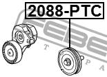 2088-PTC - Rolka prowadząca FEBEST CHRYSLER PT CRUISER 01-09