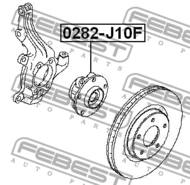 0282-J10F - Łożysko koła -piasta FEBEST /przód/ NISSAN X-TRAIL 07-13