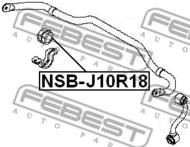 NSB-J10R18 - Poduszka stabilizatora FEBEST /tył/ NISSAN QASHQAI J10E 2006-2013