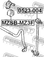 MZSB-MZ3F - Poduszka stabilizatora FEBEST /przód/ 20 ,5mm MAZDA 3 BK 03-08