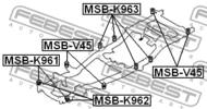MSB-K963 - Tuleja belki FEBEST MITSUBISHI PAJERO 91-04