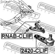 2420-CLIF - Sworzeń wahacza FEBEST /przód dolny/ RENAULT CLIO 98-05