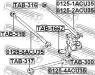 TAB-317 - Tuleja wahacza FEBEST LEXUS ES300/RX300 08- TOYOTA CAMRY 96-/HIGHLANDER 00- /tyln