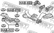 HAB-023 - Mocowanie dyferencjału FEBEST /tył/ HONDA ACCORD 02-08