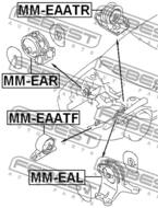 MM-EAATF - Poduszka silnika FEBEST /przód/ /skrzynia automatyczna/ MITSUBISHI GALANT 96-03