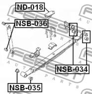 NSB-035 - Tuleja resora FEBEST /tył/ NISSAN KING CAB 98-04