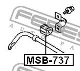 MSB-737 - Poduszka stabilizatora FEBEST /tył/ 15 MITSUBISHI LANCER 00-09