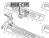 MSB-CSR - Poduszka stabilizatora FEBEST /tył/ 12 MITSUBISHI LANCER 00-09