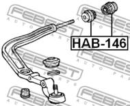 HAB-146 - Tuleja wahacza FEBEST /tył/ HONDA BALLADE 83-87