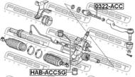 HAB-ACCSG - Tuleja przekładni układu kierowniczego FEBEST HONDA ACCORD 08-12