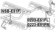 0223-E51FL - Łącznik stabilizatora FEBEST /przód L/ NISSAN ELGRAND 02-10