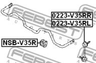 0223-V35RL - Łącznik stabilizatora FEBEST /tył L/ NISSAN FUGA 04-09