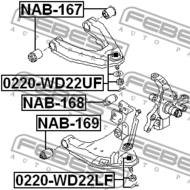 NAB-168 - Tuleja wahacza FEBEST /tył dolny/ NISSAN KING CAB 98-04