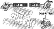HM-FIT - Poduszka silnika FEBEST /tył/ HONDA JAZZ/FIT 02-08
