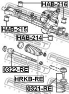 HAB-214 - Tuleja przekładni układu kierowniczego FEBEST HONDA CR-V 07-12