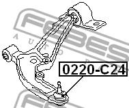 0220-C24 - Sworzeń wahacza FEBEST /przód dolny/ NISSAN SERENA 99-04
