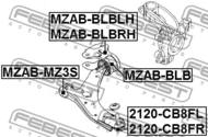 2120-CB8FR - Sworzeń wahacza FEBEST /P dolny/ FORD FOCUS 11-14