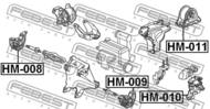 HM-011 - Poduszka silnika FEBEST /tył/ HONDA CR-V 97-01
