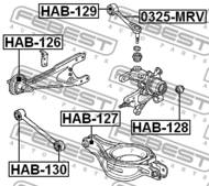 HAB-128 - Tuleja zwrotnicy FEBEST /tył/ HONDA MR-V 03-08