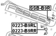 0823-B9RL - Łącznik stabilizatora FEBEST /tył L/ SUBARU TRIBECA 04-14