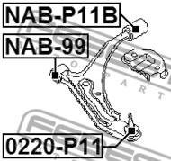 0220-P11 - Sworzeń wahacza FEBEST /przód dolny/ NISSAN PRIMERA 96-01