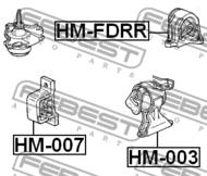 HM-FDRR - Poduszka silnika FEBEST /tył/ HONDA CIVIC 01-06