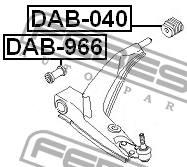 DAB-040 - Tuleja wahacza FEBEST /tył/ CHEVROLET LANOS 97-02