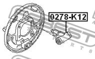 0278-K12 - Cylinderek hamulcowy FEBEST /tył/ NISSAN MICRA/MARCH 02-10