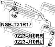 0223-J10RR - Łącznik stabilizatora FEBEST /tył P/ NISSAN X-TRAIL 07-13