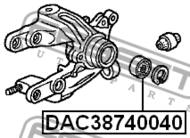 DAC38740040 - Łożysko koła -zestaw FEBEST /tył/ 38X74X 40 HONDA ACCORD 02-08