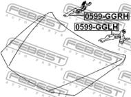 0599-GGRH - Mocowanie pokrywy silnika FEBEST /P/ MAZDA 6 02-08