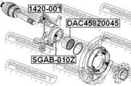 DAC45820045 - Łożysko koła -zestaw FEBEST /tył/ 45X82X 45 SSANG YONG KYRON 05-12