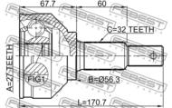 0210-J32 - Przegub nap.FEBEST NISSAN MURANO 07-14