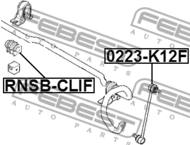 RNSB-CLIF - Poduszka stabilizatora FEBEST /przód/ 20 .5 RENAULT CLIO 05-12