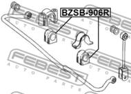 BZSB-906R - Poduszka stabilizatora FEBEST /tył/ DB SPRINTER 906 05-13