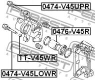 TT-V45WR - Tuleja zacisku FEBEST MITSUBISHI PAJERO 91-04