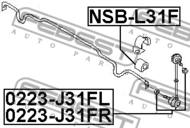 NSB-L31F - Poduszka stabilizatora FEBEST /przód/ 18 .5 NISSAN ALTIMA 01-06