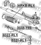 HAB-195 - Tuleja przekładni układu kierowniczego FEBEST HONDA ODYSSEY 00-04