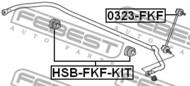 HSB-FKF-KIT - Poduszka stabilizatora FEBEST /przód/ /zestaw/ D22 HONDA CR-V 11-