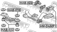 HM-DAMP1 - Mocowanie dyferencjału FEBEST /tył/ HONDA CR-V 97-01