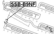 SSB-B9NF - Poduszka stabilizatora FEBEST /przód/ 23 .5 SUBARU TRIBECA 04-14