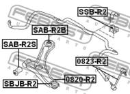 SSB-R2 - Poduszka stabilizatora FEBEST /przód/ 16 SUBARU IMPREZA 00-07