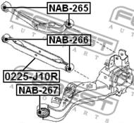 NAB-267 - Tuleja wahacza FEBEST /tył/ NISSAN X-TRAIL 07-13