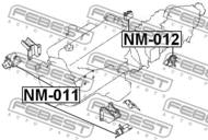 NM-012 - Poduszka silnika FEBEST /tył/ NISSAN PATROL/SAFARI 97-06