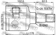 2111-CA220LH - Przegub nap.FEBEST /L/ /wew. / FORD MONDEO 07-14