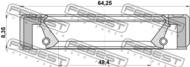 95GBY-50640808R - Uszczelniacz FEBEST /simmering/ /półoś/ 50X64X8.4 TOYOTA RAV4 05-13