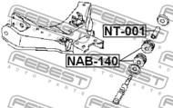 NAB-140 - Tuleja wahacza FEBEST /przód dolny/ NISSAN TERRANO 93-06