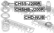 CHSHB-J200R - Zestaw instalacyjny amortyzatora FEBEST CHEVROLET LACETTI/OPTRA 03-08