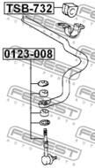 0123-008 - Łącznik stabilizatora FEBEST /przód/ TOYOTA LAND CRUISER PRADO 90 96-02